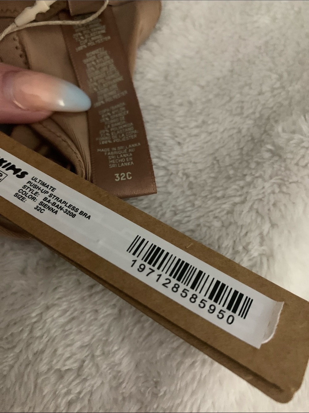 SKIMS ULTIMATE PUSH UP STRAPLESS BRA(Come W/Adjustable Straps)SIENNA-32C-BNWT - Picture 9 of 9